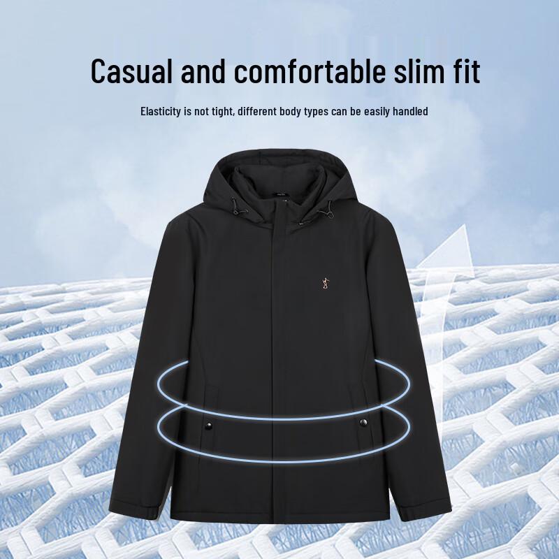 TRIES Men's Graphene Detachable Hood Jacket
