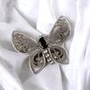 Natural Gemstone Butterfly Pendant, Elegant And Artisan Jewelry 925 Silver 1.66" CP-13