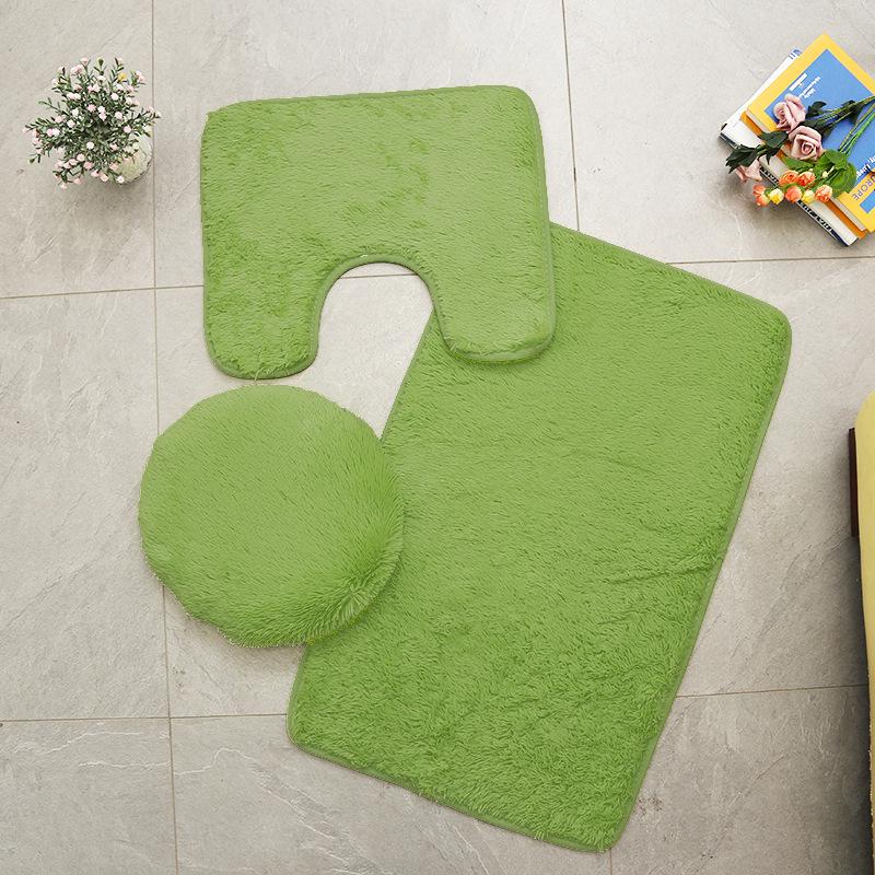3pcs Bathroom Mat Set for Bathroom Silk Tie-Dye Toilet Soft Non Slip Rug Shower Carpets Toilet Lid Cover Floor Mats for Hallway