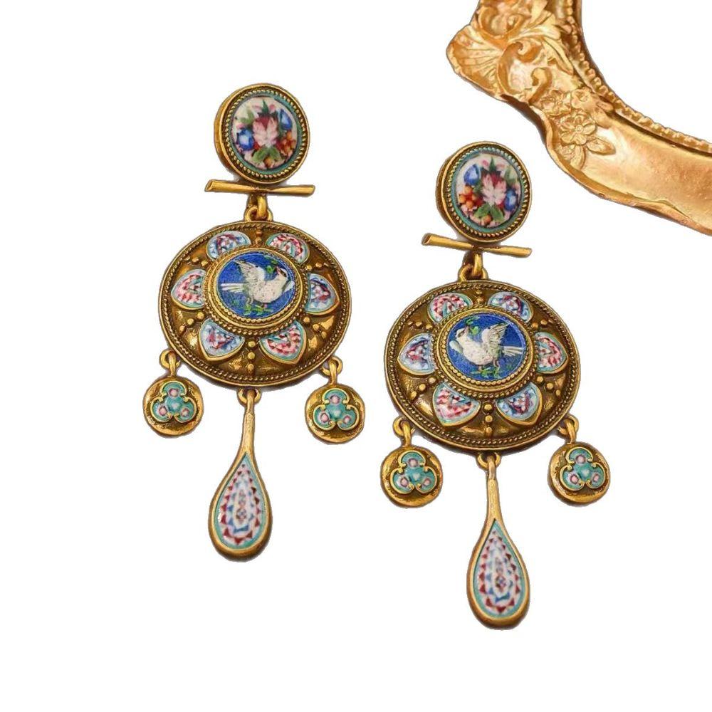 Vintage Rattle Earrings Dangle Drop Court-Style Earrings Stylish Ethnic Earrings Daily Wear