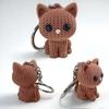 Keychain Pendant 3D Crochet Key Chain Cat Charm Mini