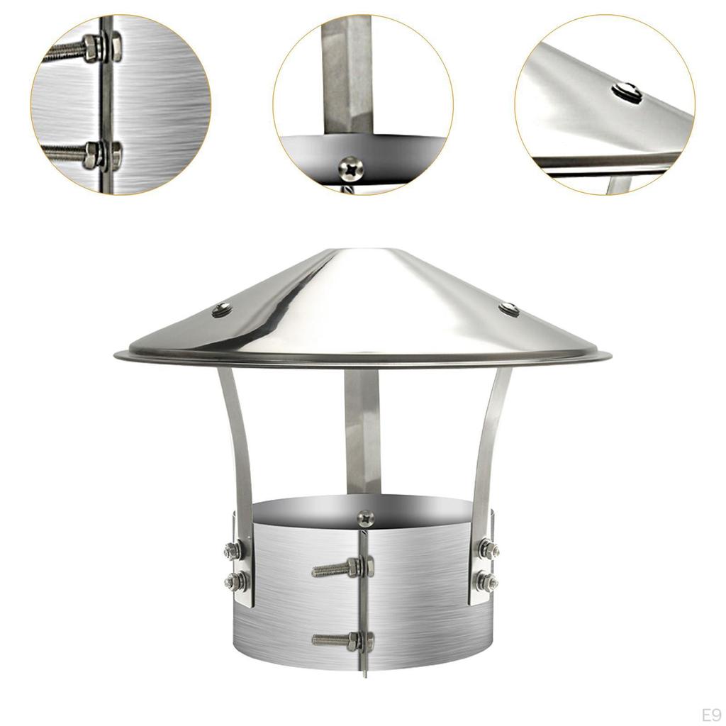 Chimney Cap Cover Exhaust Vent Lid Easy to Install Flue Roof Rain Guard