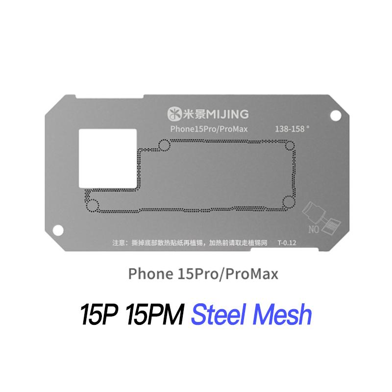 Mijing Z20 Pro Reballing Stencil Fixture Kits for iPhone X-17 Pro Max Motherboard Middle Frame Planting Tin Platform Hand Tools