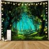 Garden Botanical Floral Tapestry Nature Scenery Tapestry Landscape Classroom Tapestries Wall Hanging for Living Room Dorm Office