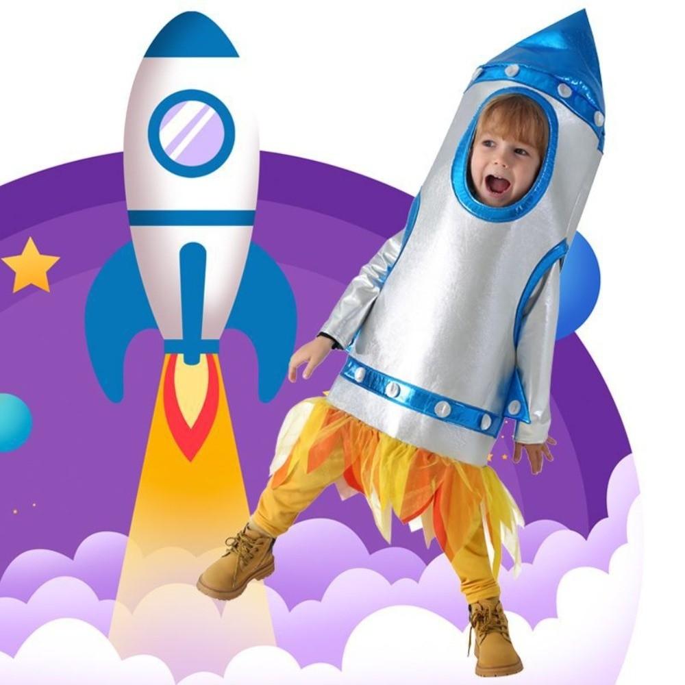 Astronaut Outfit Children Rocket Spacesuit Halloween Costume Set  Children's Day