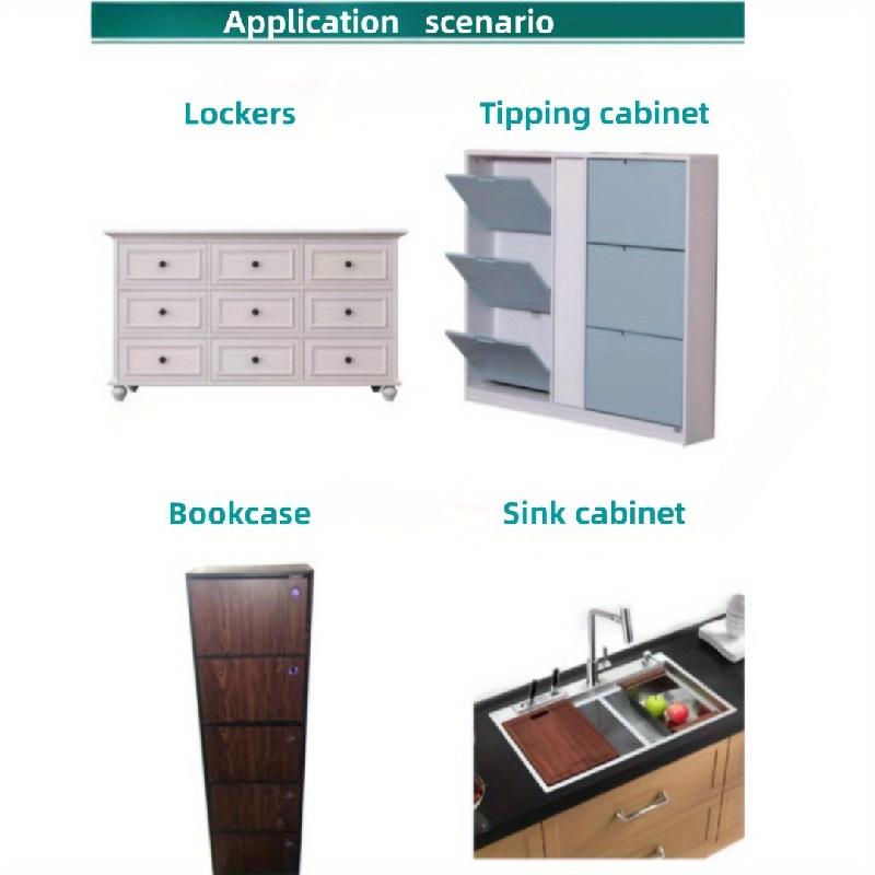 2 pièces de tiroirs basculants pour armoire de cuisine Charnières à pivot auto-fermantes 45 degrés pour tiroir sous évier Organiseurs de salle de bain Armoires à chaussures