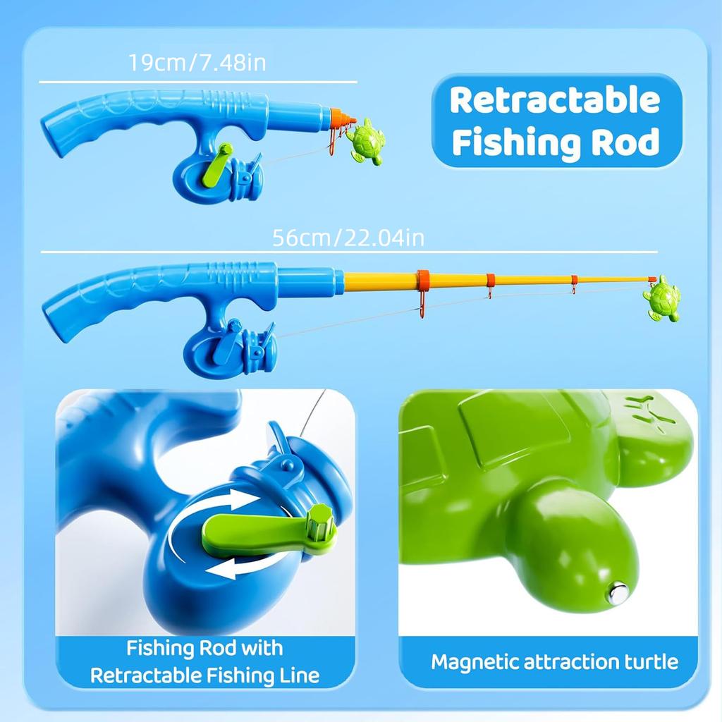 Children Bathtub Fishing Toy Swimming Bathing Pool Water Floating Fish Toy Parent-child Interactive Toys Game Children Toys New
