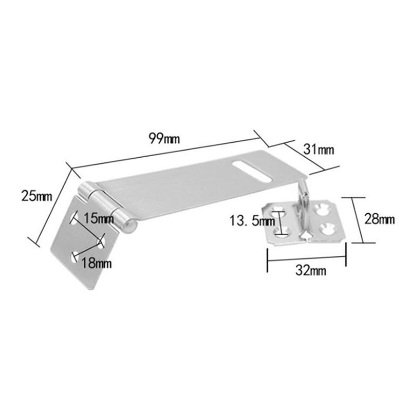 Portable Home Stainless Steel Hasp Door Lock Buckle Locker Latch Bolt Secure WM Portable Home Stainless Steel Hasp Door Lock Buckle Locker Latch Bolt Secure WM