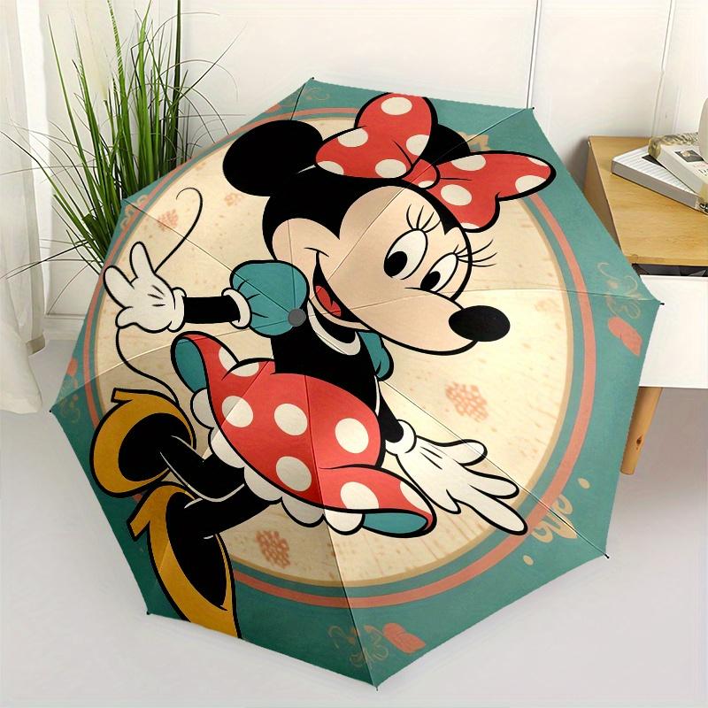 

Minnie Mouse, Automatic Opening and Closing Umbrella, Compact Travel Umbrella, Lightweight and Portable, Suitable for Beach Commuting Busine