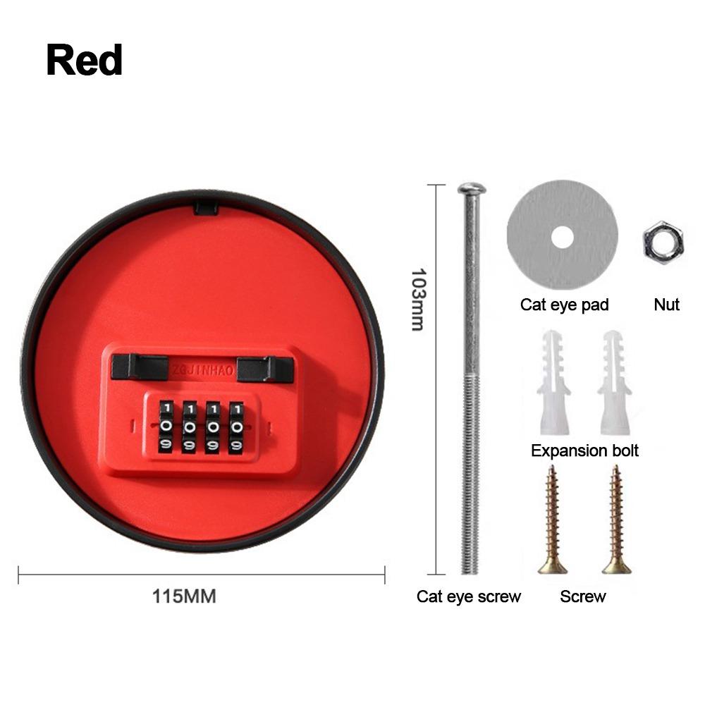 Round Shape Key Storage Case Hidden Combination Lock Useful Security Code Lock  Outdoor Use