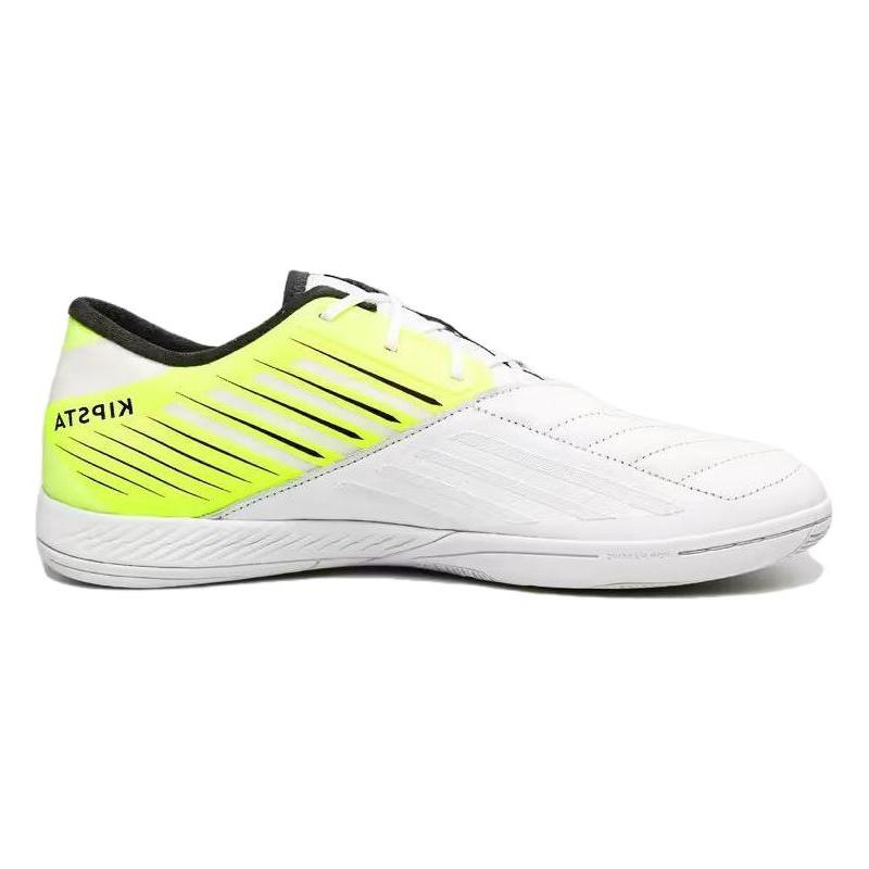 DECATHLON Ginka Pro IC/IN Shock-absorbing, anti-slip, wear-resistant, breathable, football boots, men's, white and yellow