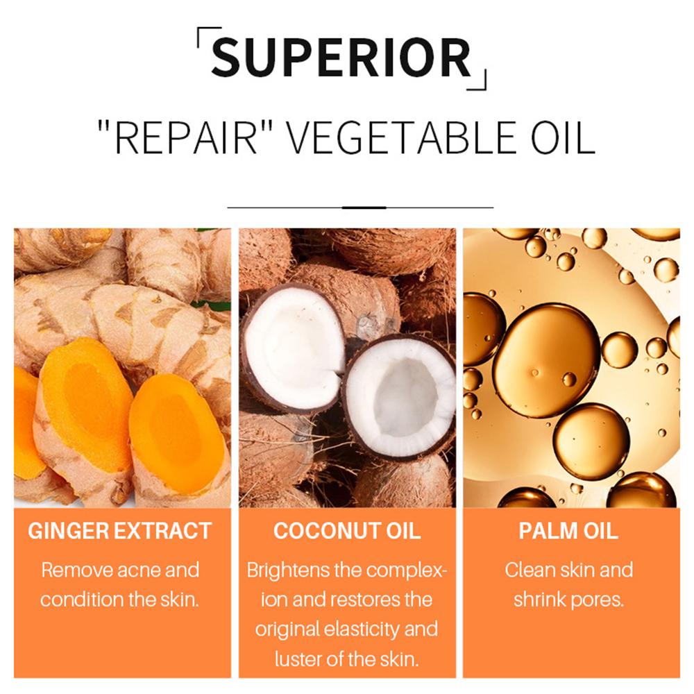 Foam Turmeric Cleanser Whitening and Moisturizing Oil Control Brightening Color Blackhead Shrink Pores Facial Skin Care Products