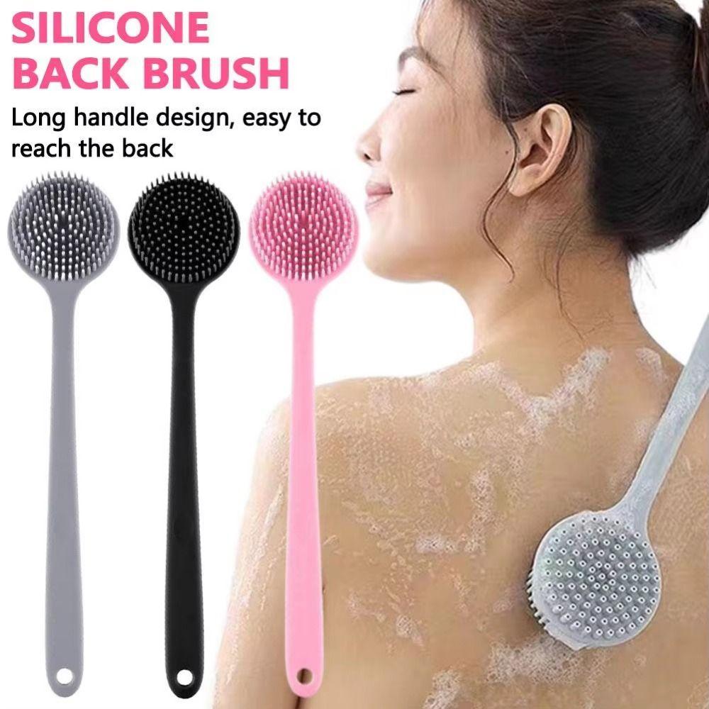 with Hanging Hole Bath Soft Back Brush Anti-Slip Skin Massager Brushes Cleaning Applicator  Lazy