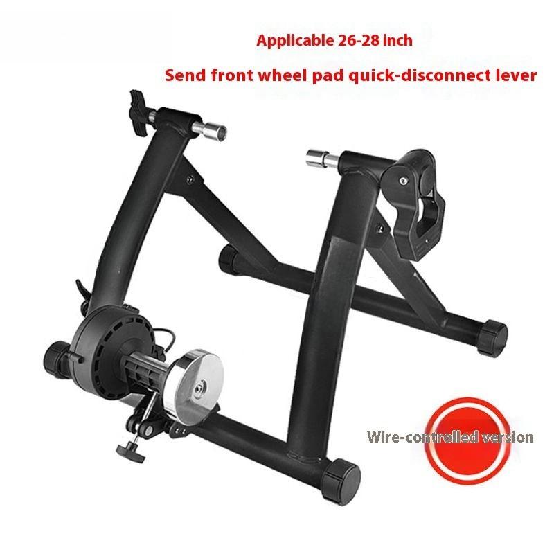 Foldable Magnetic Bike Trainer Stand 6 Speed Roller Cycling Station Indoor Bicycle Exercise Training Stand for 20-28 Inch Tire