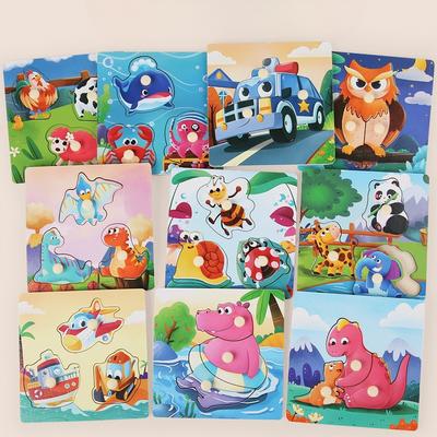 Hřebíčky s houbičkami Ruční úchopová deska Puzzle Dětská raná výchova Dřevěné hračky Čísla Abeceda Dinosauři Doprava Poznávání Puzzle Dřevěné