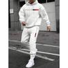 New Men's Pullover Hooded Sweater Printed Logo Letter Loose Sweater Jacket Long Sleeve Trousers Cover