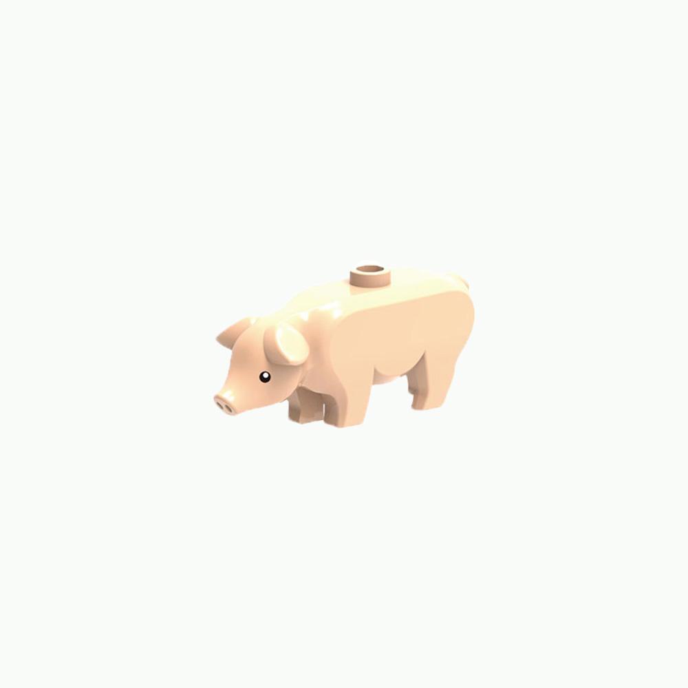 Bricks DIY Dog Wild Zoo Marine Animal Farm Animal Dinosaur World Building Blocks Building Blocks Assemble Cat Shark Penguin