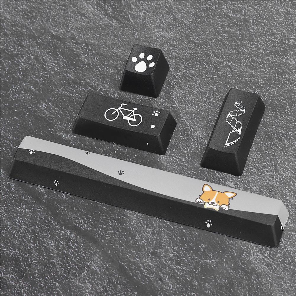 DIY Mini Black Dogs Pattern Keycaps SpaceEScEnterNumpad Enter Keycap for Mechanical Keyboard(Mini