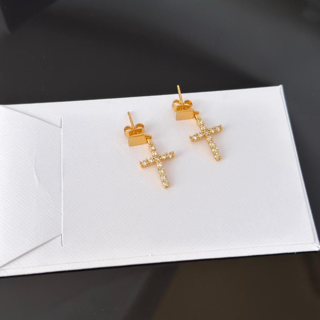 2026 Original Zirkon Kreuz Ohrstecker: Hochwertiges, vielseitiges Mini-Design