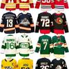 Maglia da Hockey su Ghiaccio da Uomo Squadra NHL Personalizzata Cucita Stile Vintage Misto Cotone Uniforme Abbigliamento Partita di Allenamento