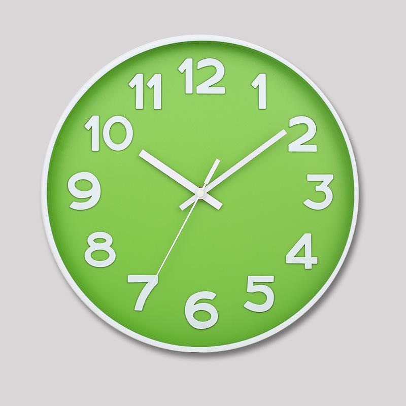 12 Zoll 30CM Leise Wanduhr, Kreativ und Modisch, Dreidimensionale Digitale Minimalistische Uhr für Zuhause Wohnzimmer