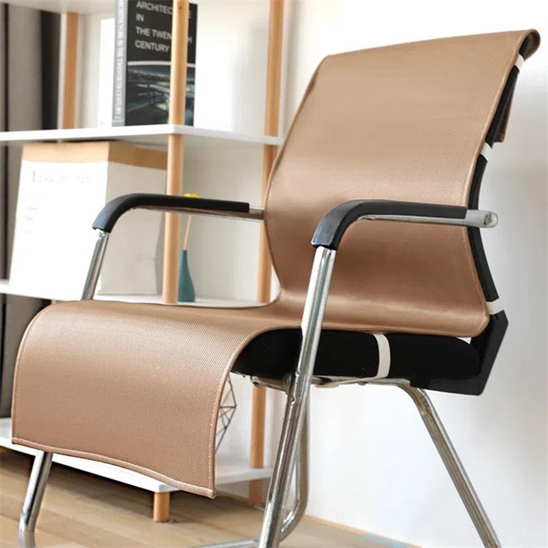 Summer Ice Silk Cooling Cushion Chair Pad For Office Long Sitting Comfortable Seat Cushion Backrest Cool Mat For Hot Weather