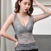 Canotta da Donna con Schiena in Pizzo Spalline Larghe Scollature Vest Top Avvolgenti sul Petto