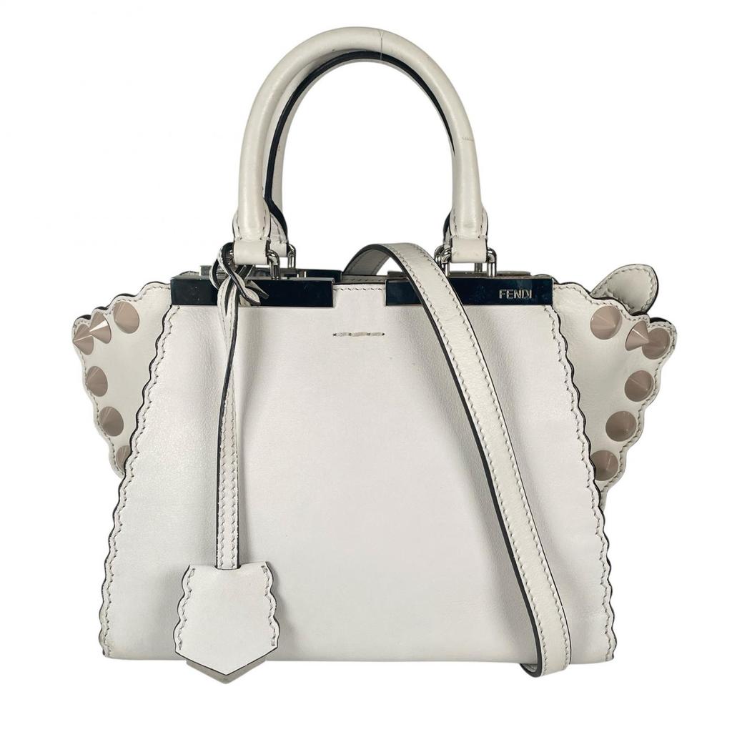 FENDI Mini Petit Trois Jours Handbag white Women used