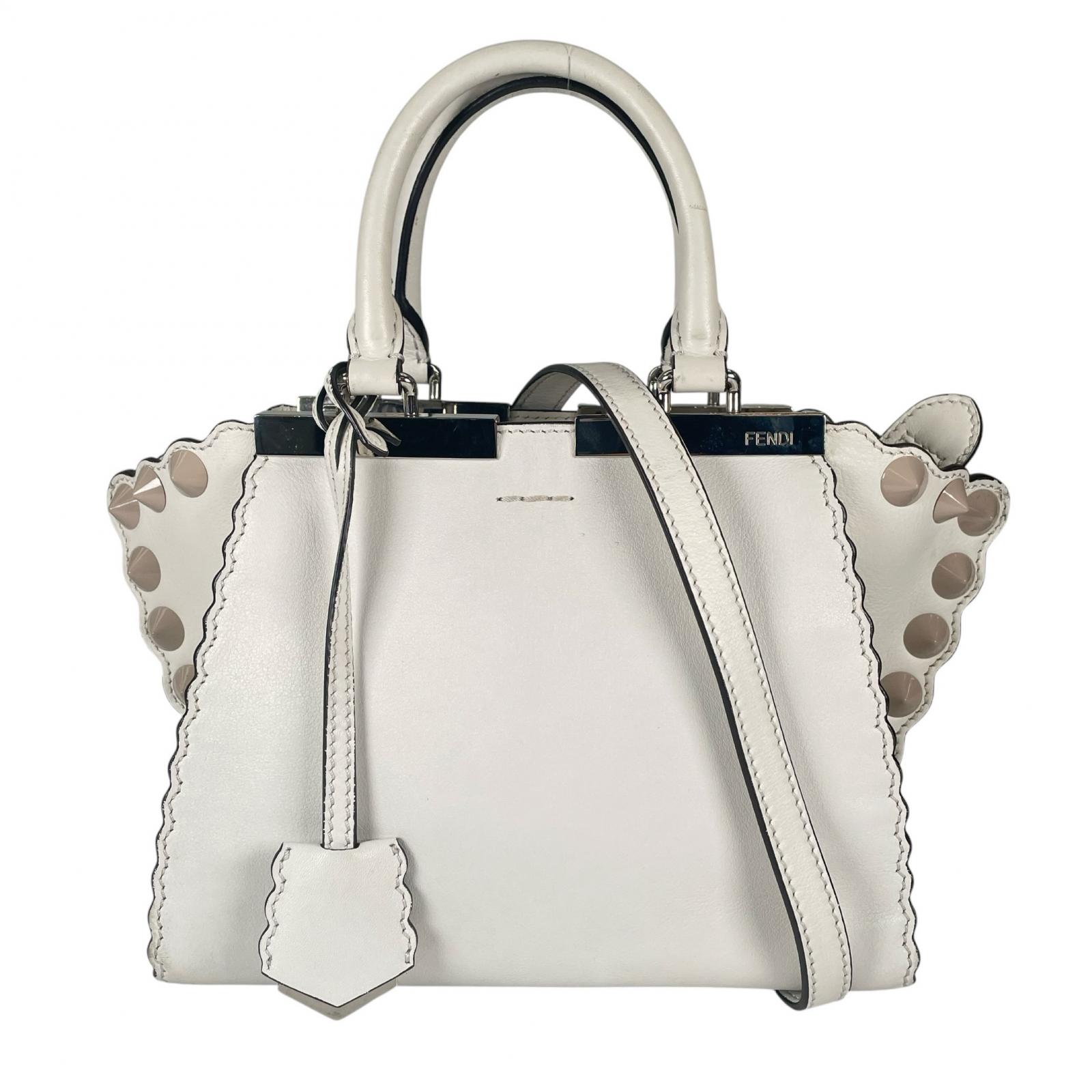 

FENDI Mini Petit Trois Jours Handbag white Women used