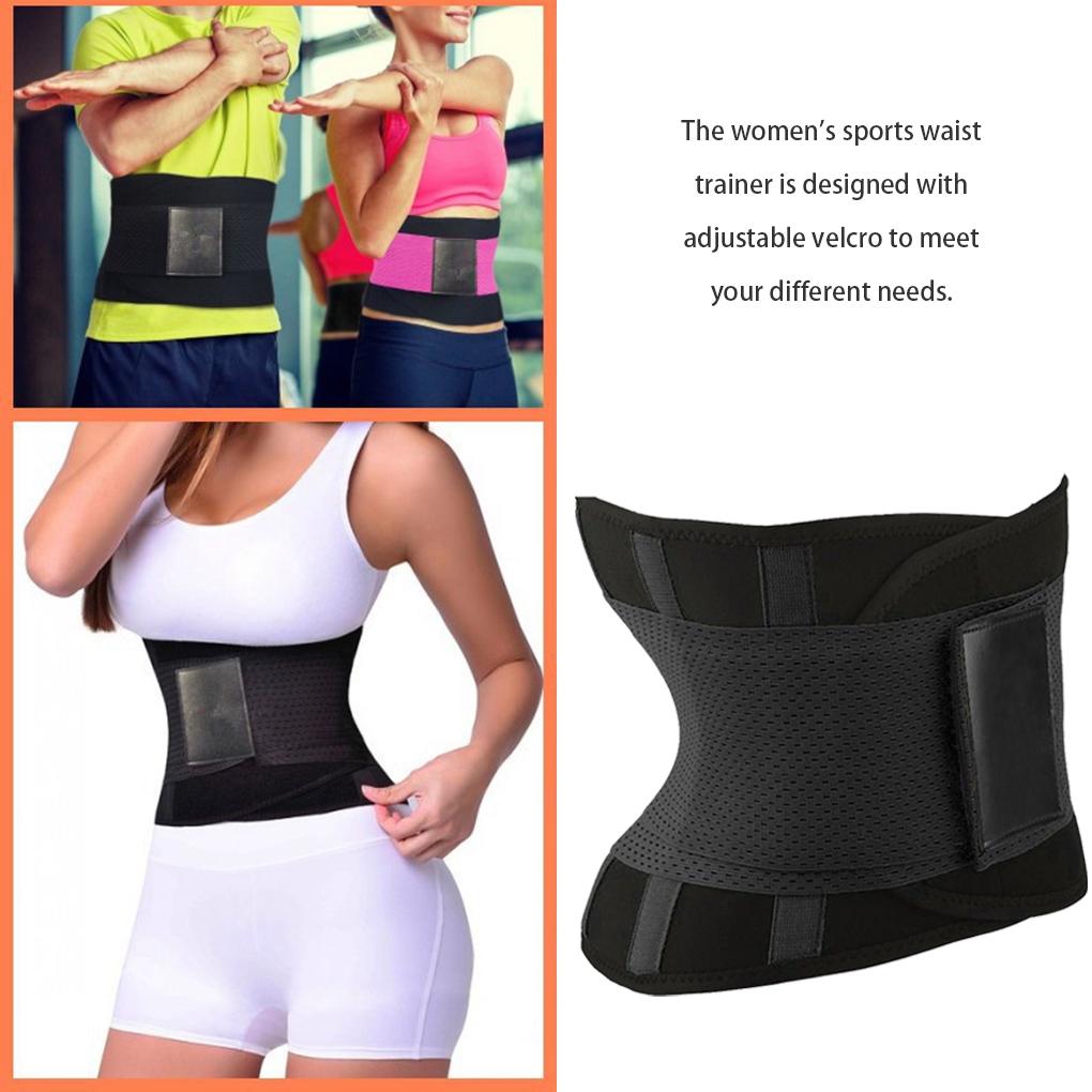 Women Waist Trainer Fitness Exercise Adjustable Waist Support Brace Workout Lumbar