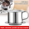 1PC Stainless Steel Coffee Filter Infuse Cup Vietnamese Coffee Dripper Maker Pot Portable Coffee Drip Strainer Kitchen Tools 1PC