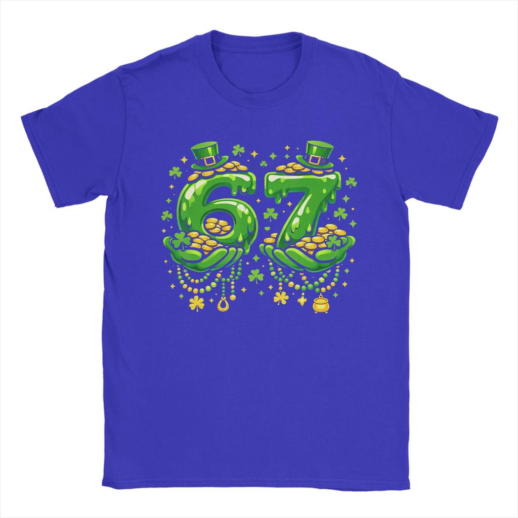 Funny Six Seven 67 St Patricks Day Lucky Shamrock T Shirt Beach  Cotton TShirts For Men Trending Casual Tee Shirt Vintage Tops