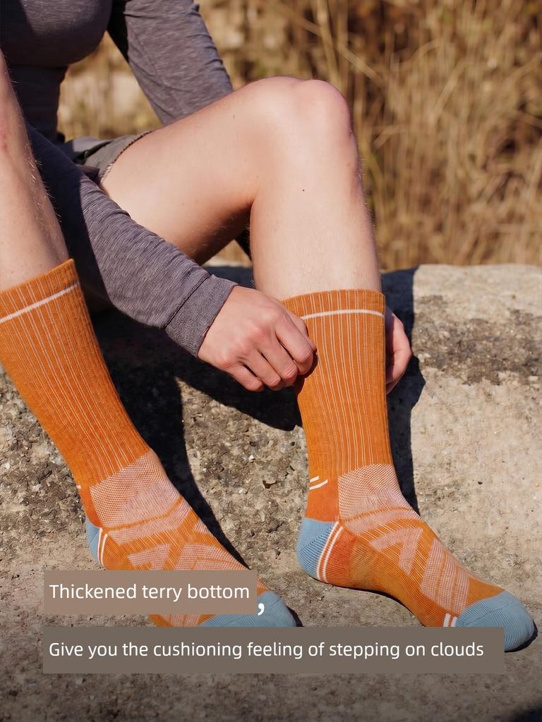 Coldelement Merino Wool Socks Outdoor Hiking Men's and Women's Mountaineering Cross-Country Running Sports Breathable Socks
