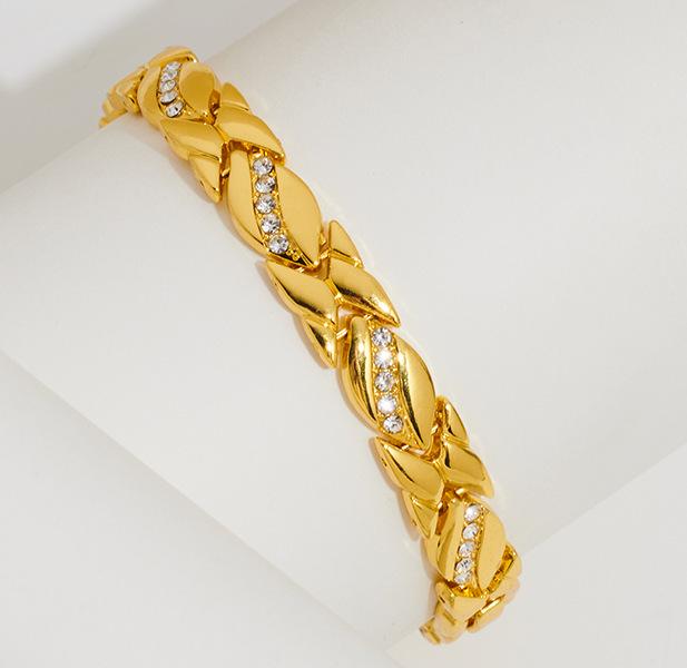 Weiwan Blatt Diamant Magnetarmband