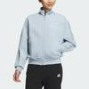 Adidas Sportswear Series Sportswear Track Top Letter Print Casual Jacket Women Jacket Light-Blue IS7415