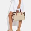 New COACH Carryall Fabric With Cow Leather Shoulder Bag, Crossbody Bag, Handbag Tubas Women's Beige CH189-IMNAM
