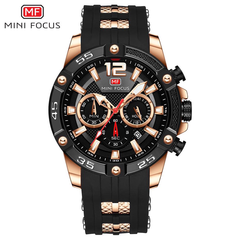 MINI FOCUS 0349G Multifunctional Waterproof Quartz Sport Watch for Men