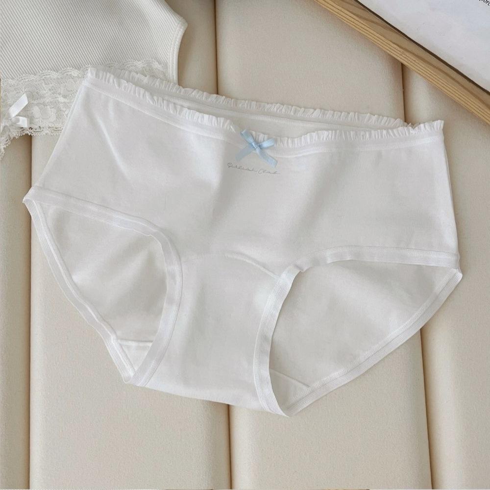 Girls' A-grade Cotton Underwear with Antibacterial Gusset - Soft, Breathable, Hip-Hugging, Mid-Waist, Sweet & Simple Triangle Shorts