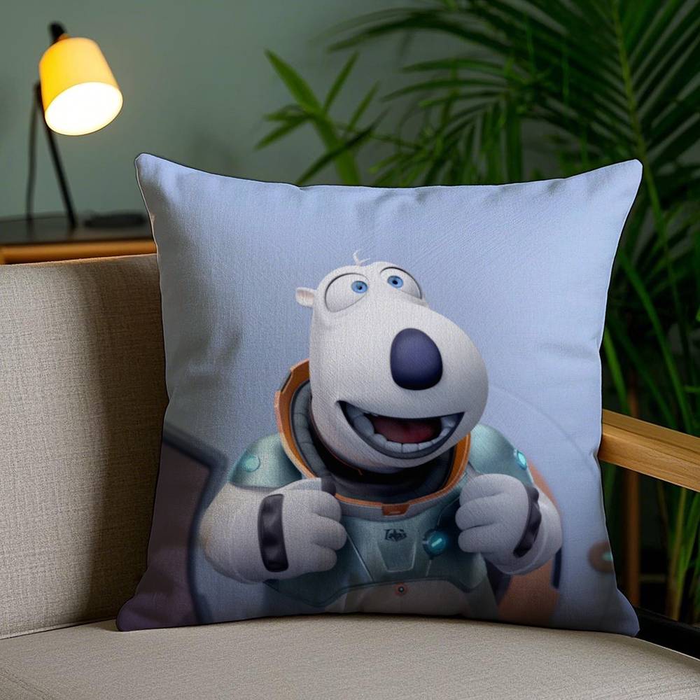 Cute B-Backkom Pillow Case Home Dorm Chair Back Short Plush Double-sided Printing Office Nap Time Cushion Cover