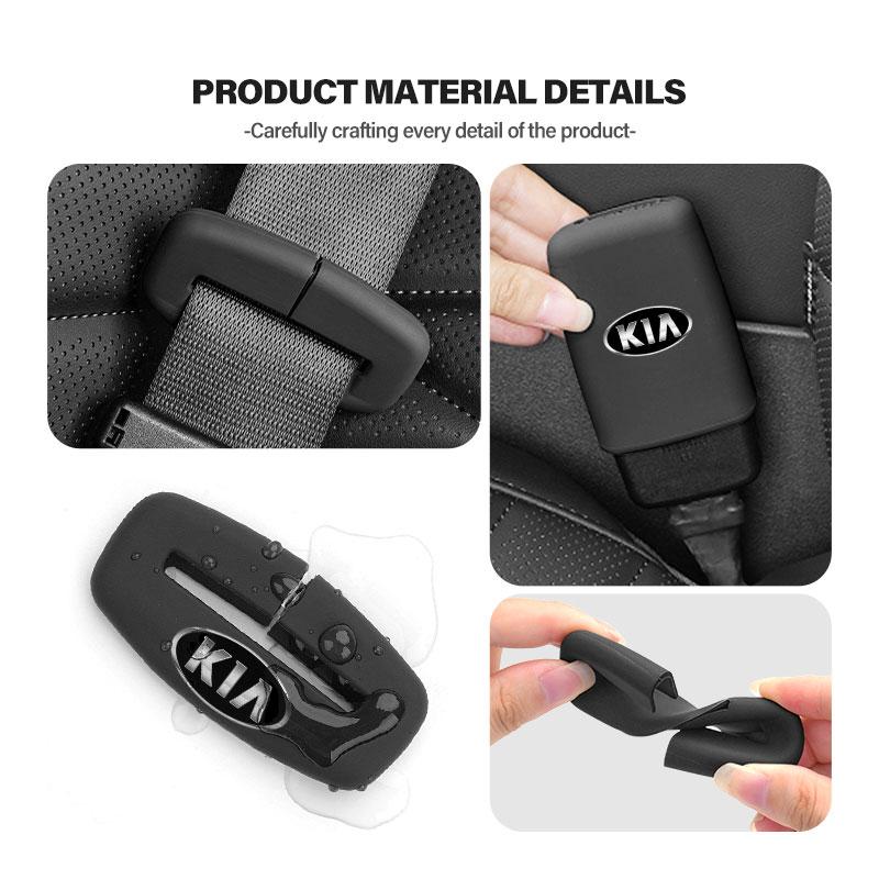 RVGH1 Car Seat Belt Protection Silicone Buckle Clip Cover For KIA Cerato Proceed Venga Stonic Picanto Sorento Stinger