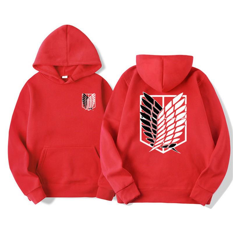 2024 Attack on Titan Wings of Freedom Hoodie - Mikasa & Eren Design, Trendy Spring & Autumn Wear