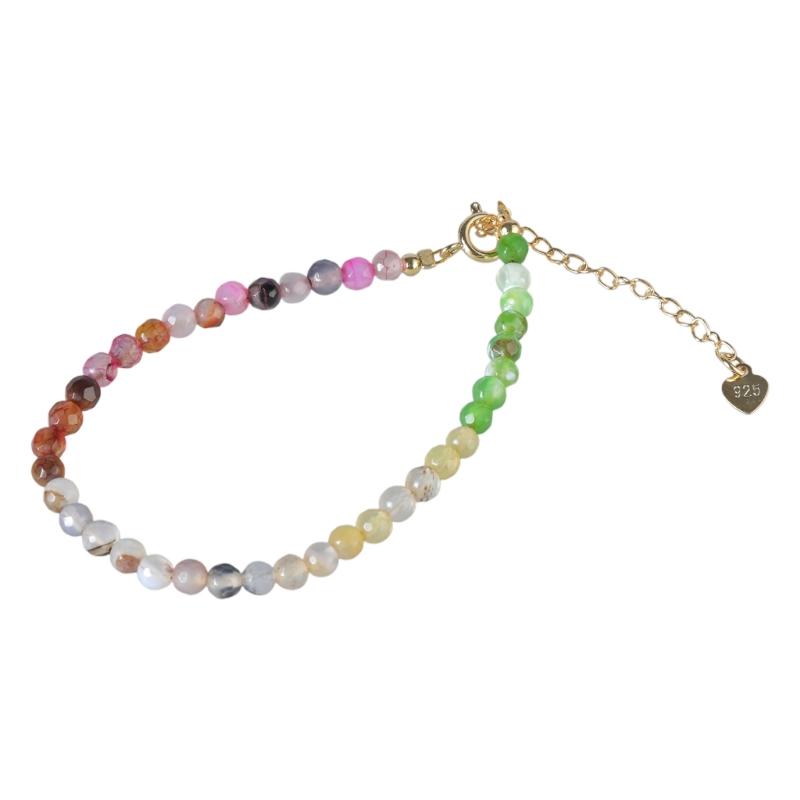 

Stylish Tourmaline Crystal Bracelet Delicate Small Beaded Bangle Fashionable Hand Chain Adjustable for Women Girls