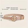 Vintage Woven Boho Straw Weave Belt Retro Hollow Out Bohemian Style Belt Wide PU Leather Ethnic Style Waistband Dress Decoration