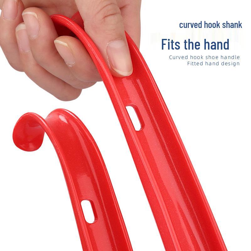 Colorful Extra Long Thick Plastic Shoehorn - No Bending, Ideal for Seniors & Pregnant Women, Easy Hang Shoe Lifter
