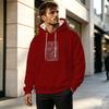 Men's Bright Red 2D Graphic Hoodie – Breathable Soft Fabric Casual Sweatshirt, Stylish Versatile Daily Wear for Halloween