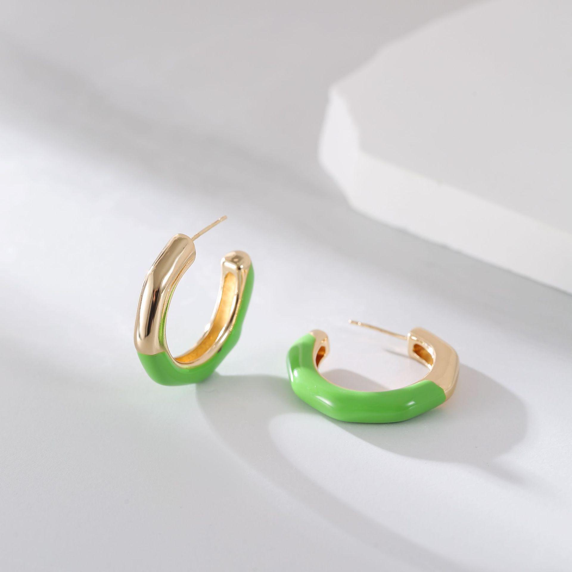 

Серьги «Зеленый цветок» — натуральный камень и серебряная игла для весны/лета TE02253