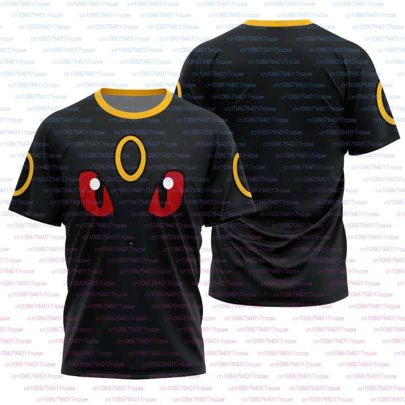 Pokemon Japanese Anime Pikachu Snorlax Boys Short Sleeve T-Shirt Pocket Monster Cartoon  3D Print Summer Men's Breathable Tops
