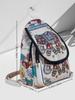 Backpack Embroidered Canvas Backpack for Women Cute Animal Floral Pattern Lightweight Travel Casual Backpack Small Daypack