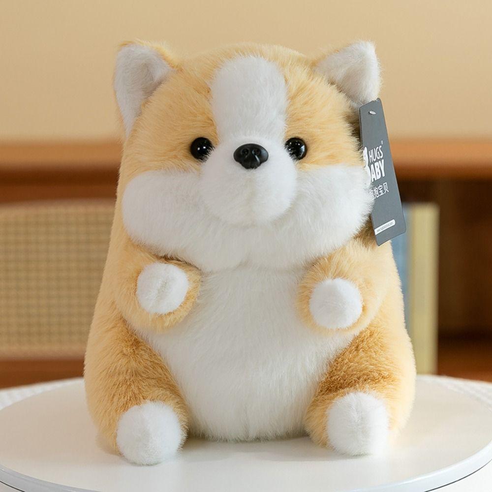 Corgi Simulation Dog Plush Toys Husky Puppy Plush Action Figure  Children Girls Boys