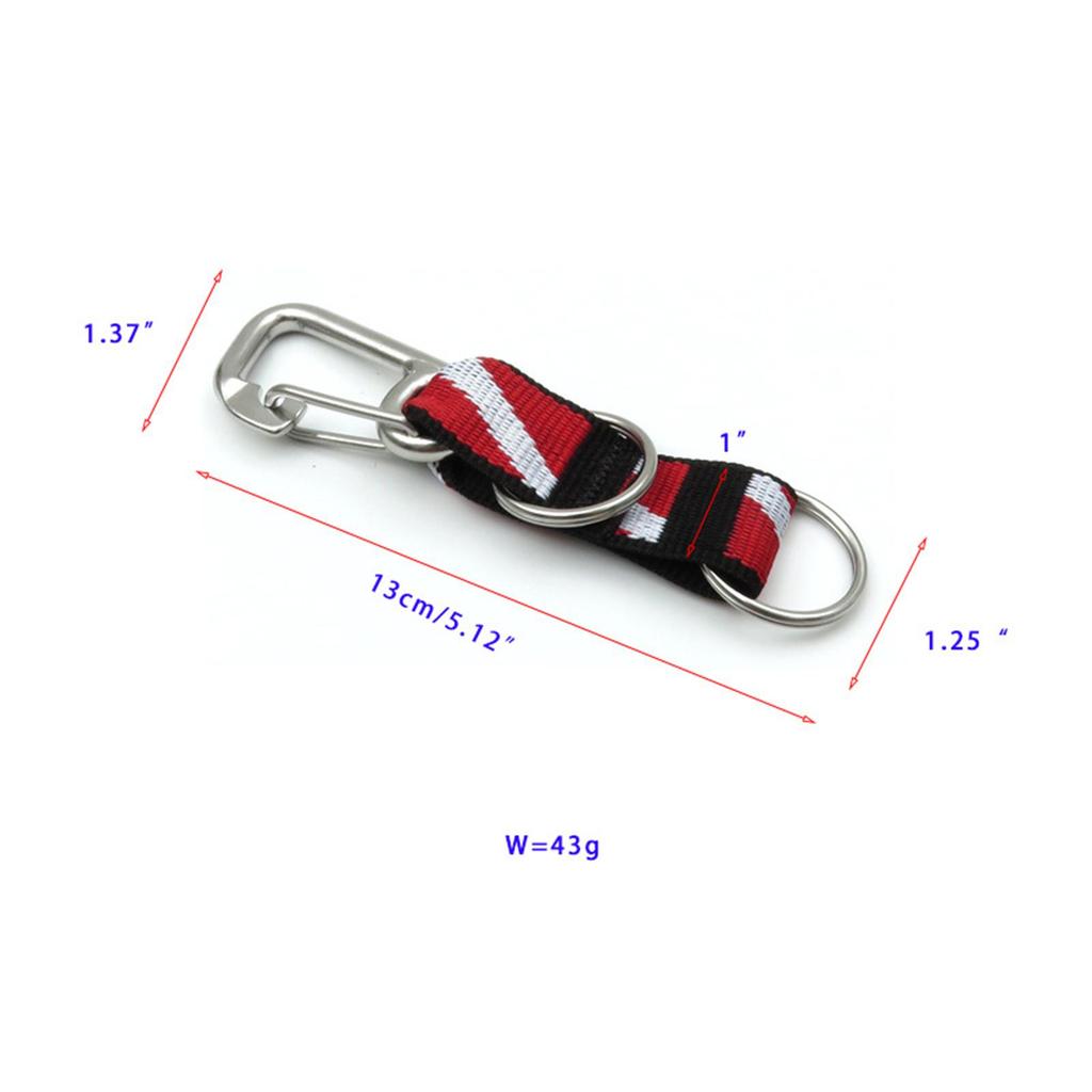 Scuba Diving Lanyard Clip Anti Lost Strap Versatile Nylon with D for Gear Attachment